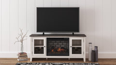 Furniture City Laplace - Ashley Furniture - Dorrinson 60" TV Stand with Electric Fireplace - 60" TV Stand with Electric Fireplace / Two-tone - W287W3