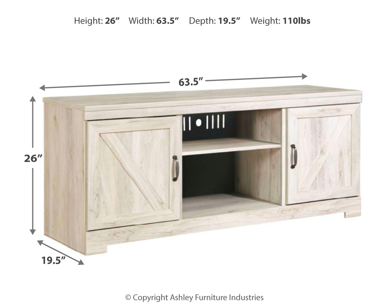 Furniture City Laplace - Ashley Furniture - Bellaby TV Stand - 63" - W331-68