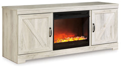 Furniture City Laplace - Ashley Furniture - Bellaby 63" TV Stand with Fireplace - 63" TV Stand with Fireplace / Whitewash - W331W4