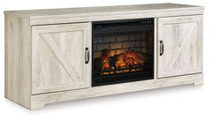 Furniture City Laplace - Ashley Furniture - Bellaby 63" TV Stand with Electric Fireplace - 63" TV Stand with Electric Fireplace / Whitewash - W331W9