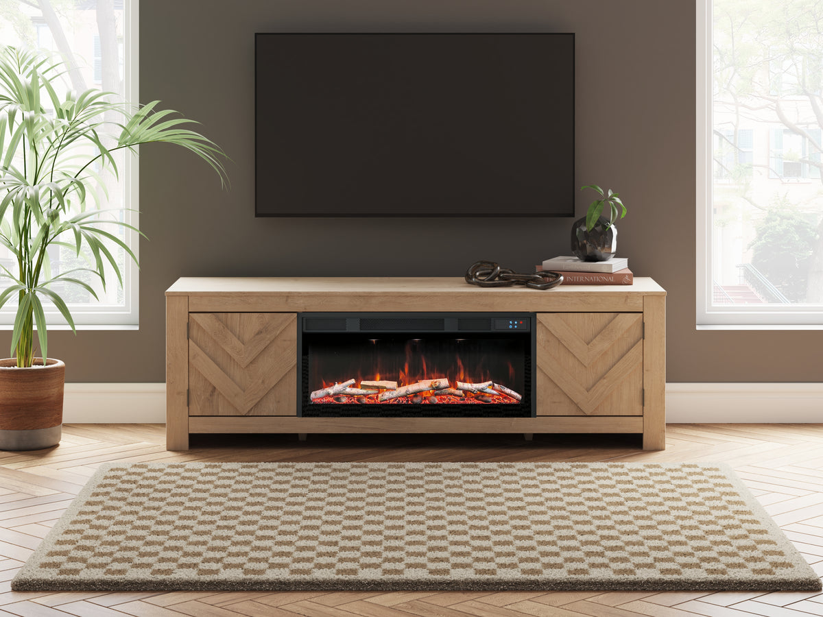 Furniture City Laplace - Ashley Furniture - Cayboni 71" TV Stand with Electric Fireplace - 71" TV Stand with Electric Fireplace - W3787W1