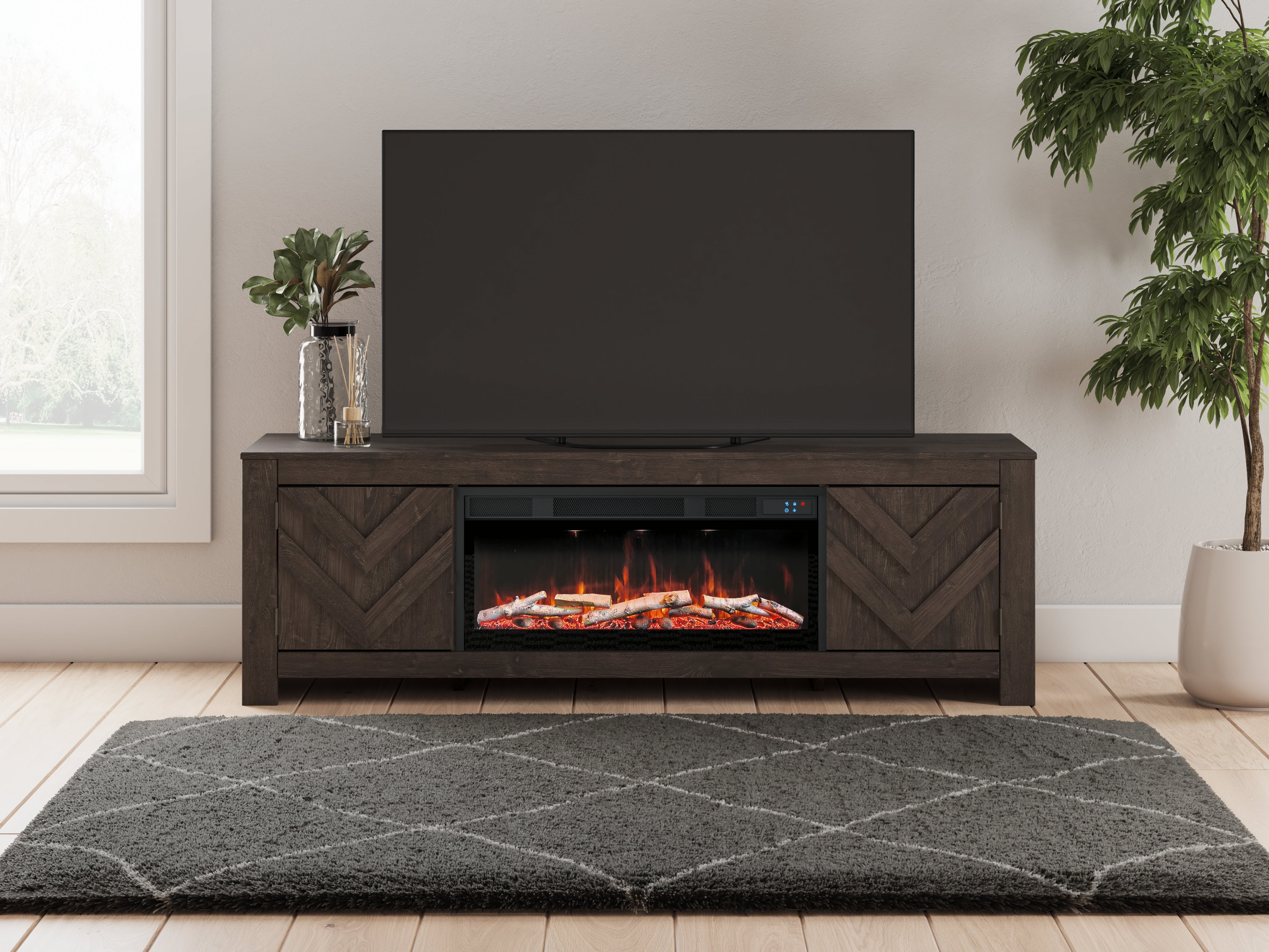 Furniture City Laplace - Ashley Furniture - Cayboni 71" TV Stand with Electric Fireplace - 71" TV Stand with Electric Fireplace - W3789W1