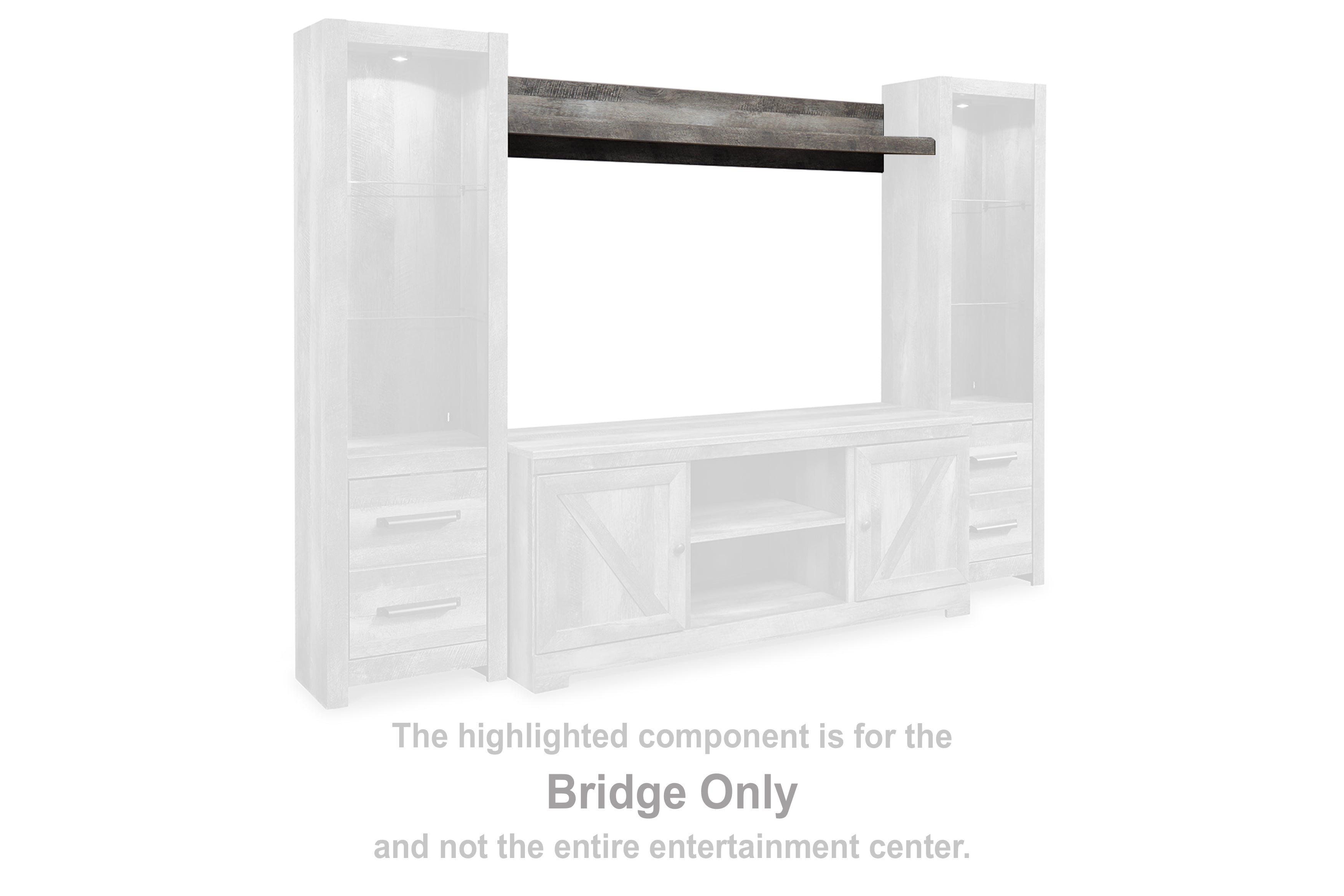 Furniture City Laplace - Ashley Furniture - Wynnlow Entertainment Center - Bridge / Gray - W440-27
