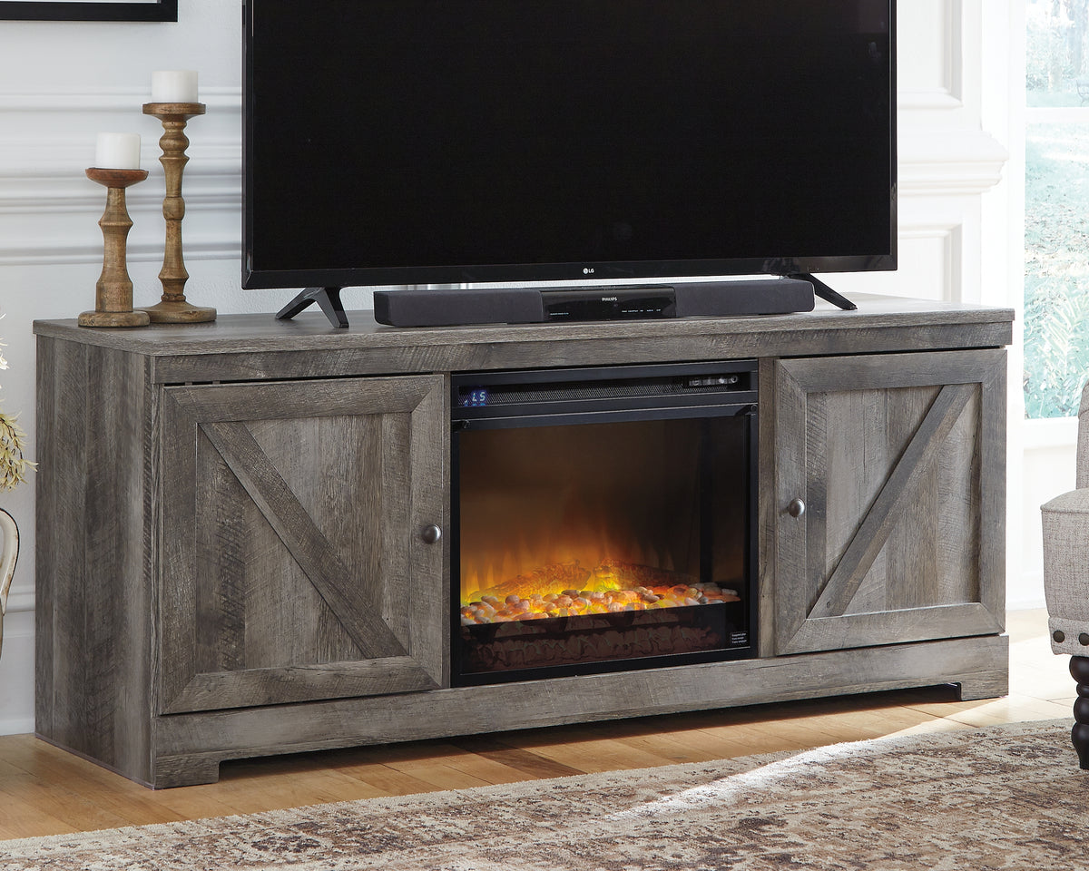 Furniture City Laplace - Ashley Furniture - Wynnlow 63" TV Stand with Electric Fireplace - 63" TV Stand with Electric Fireplace / Gray - W440W4