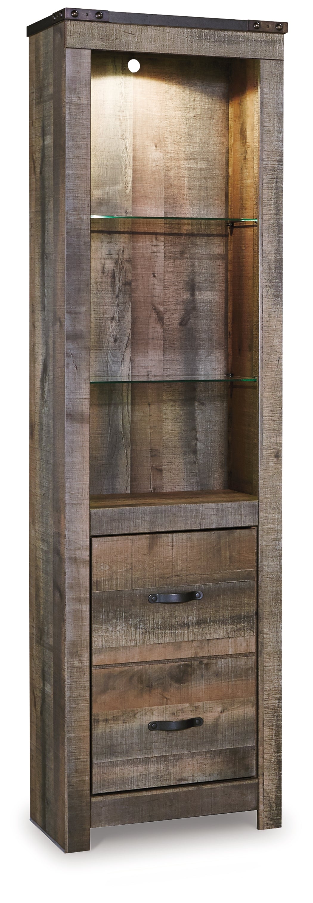 Furniture City Laplace - Ashley Furniture - Trinell Entertainment Center - 4-Piece Entertainment Center / Brown - W446W2