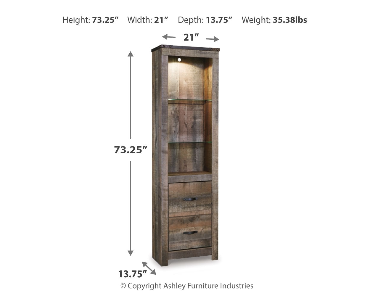 Furniture City Laplace - Ashley Furniture - Trinell Entertainment Center - Pier / Brown - W446-24