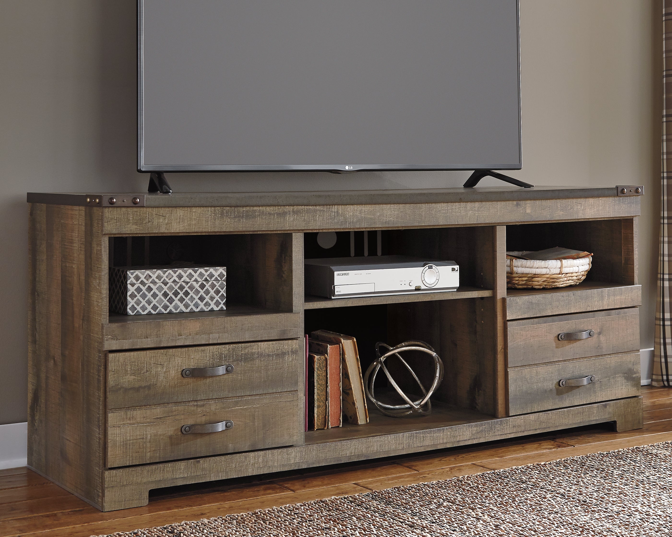 Furniture City Laplace - Ashley Furniture - Trinell 3-Piece Entertainment Center - 3-Piece Entertainment Center / Brown - W446W18