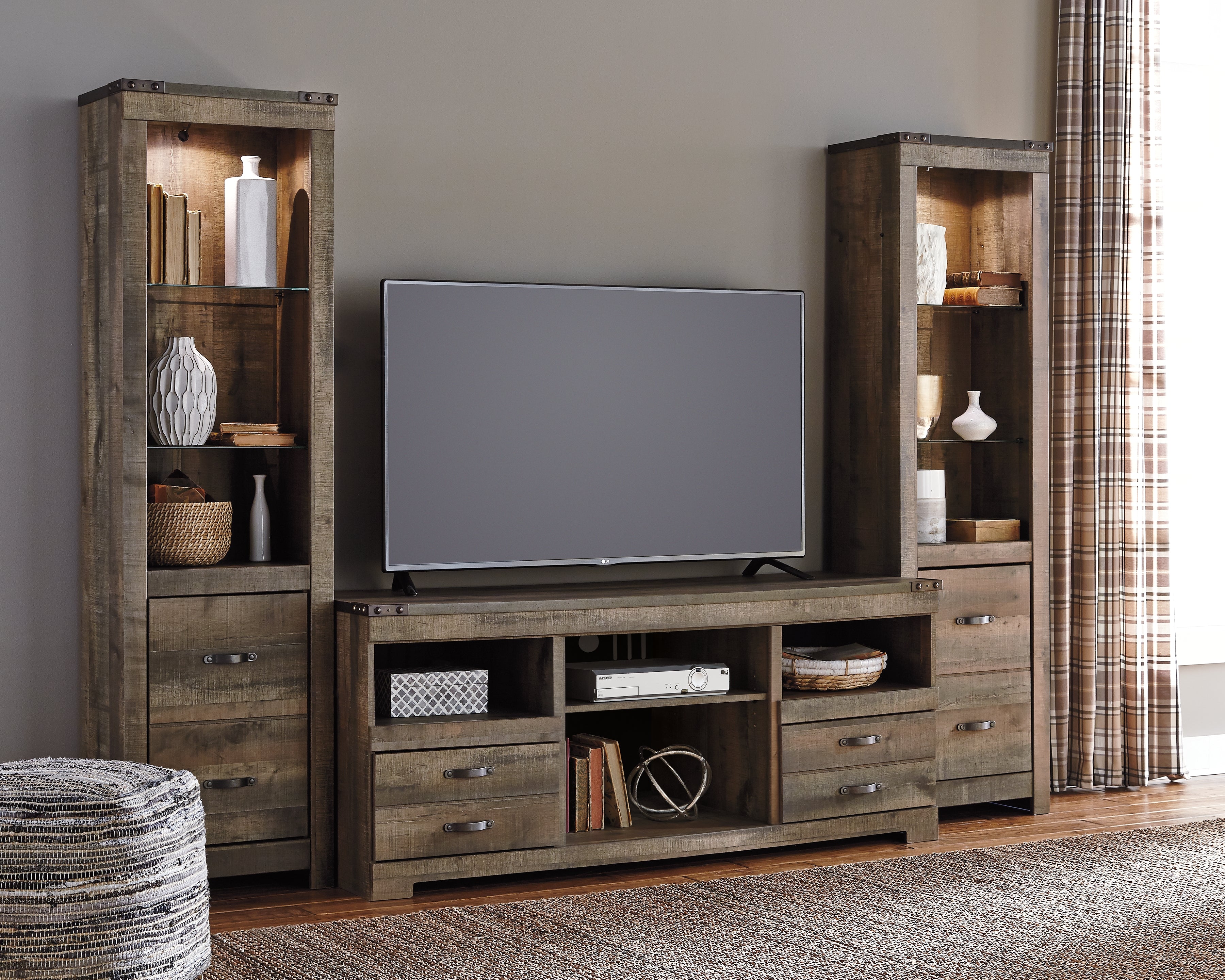 Furniture City Laplace - Ashley Furniture - Trinell TV Stand - 3-Piece Entertainment Center - W446W18