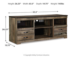 Furniture City Laplace - Ashley Furniture - Trinell TV Stand - 63" / Brown - W446-68