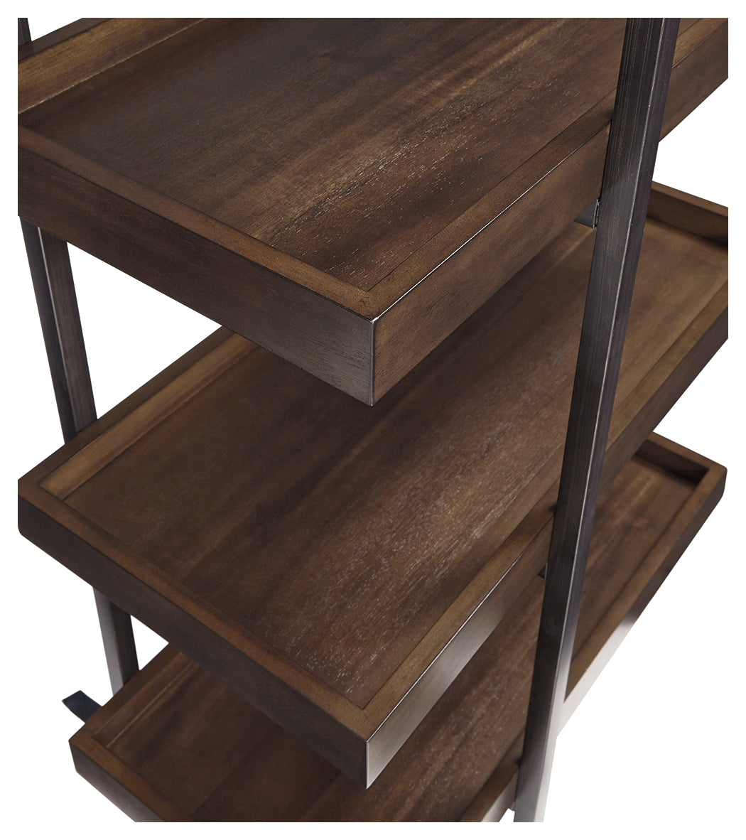 Furniture City Laplace - Ashley Furniture - Starmore Entertainment Center - 3-Piece Entertainment Center / Brown/Gunmetal - W633W1