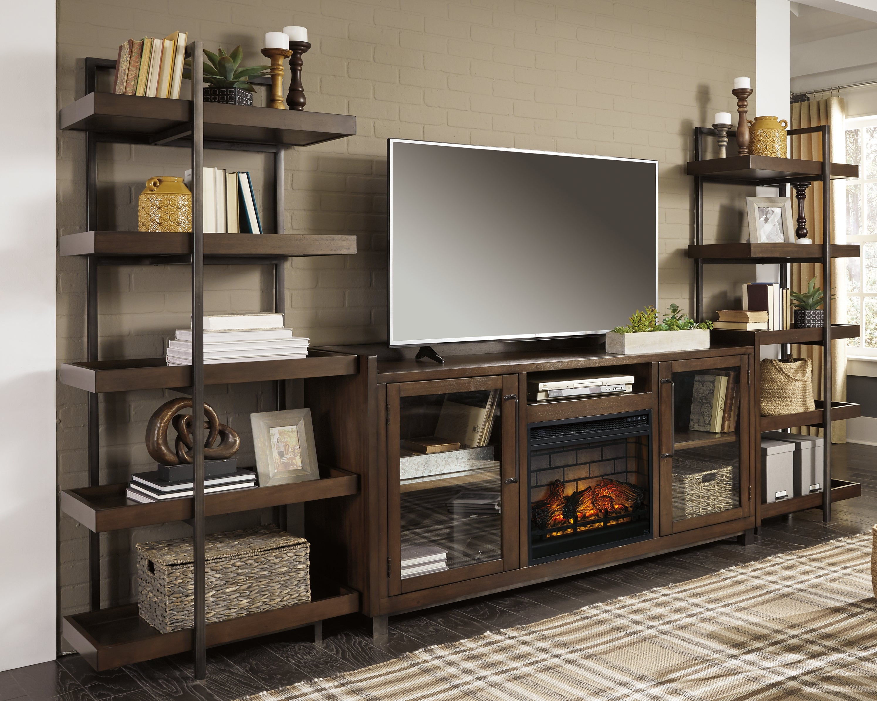Furniture City Laplace - Ashley Furniture - Starmore 3-Piece Wall Unit with Electric Fireplace - 3-Piece Wall Unit with Electric Fireplace - W633W6