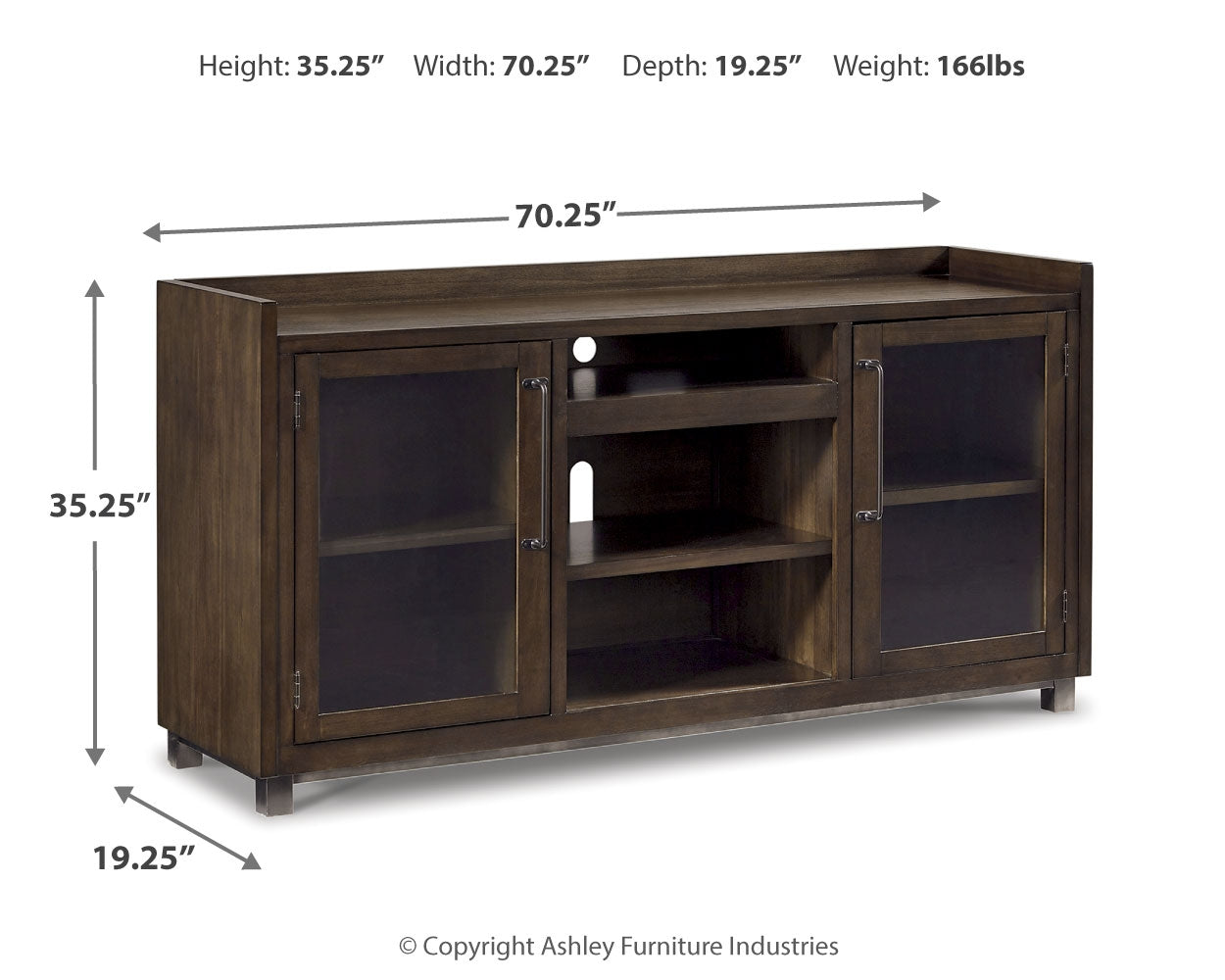 Furniture City Laplace - Ashley Furniture - Starmore 70" TV Stand - 70" / Brown - W633-68