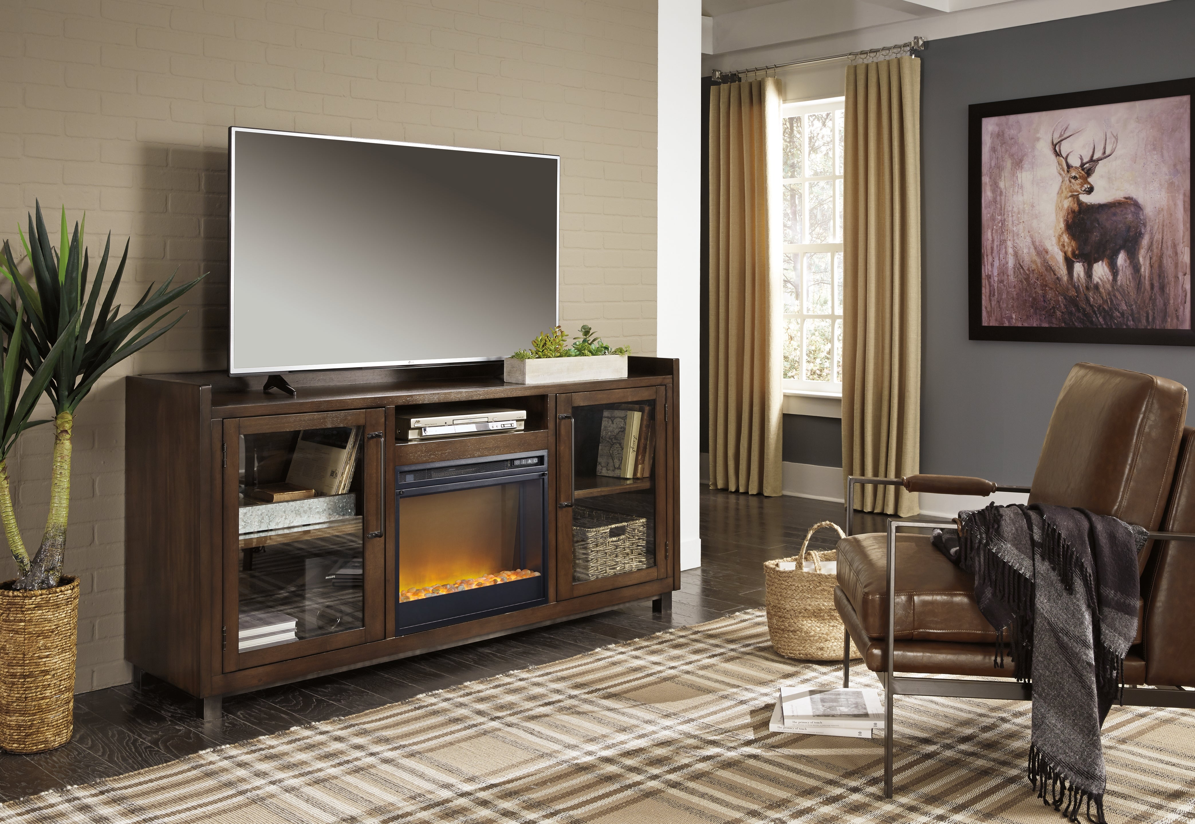 Furniture City Laplace - Ashley Furniture - Starmore 70" TV Stand with Electric Fireplace - 70" TV Stand with Electric Fireplace - W633W4