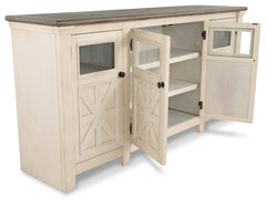 Furniture City Laplace - Ashley Furniture - Bolanburg 60" TV Stand - 60" / White/Weathered Gray - W647-38