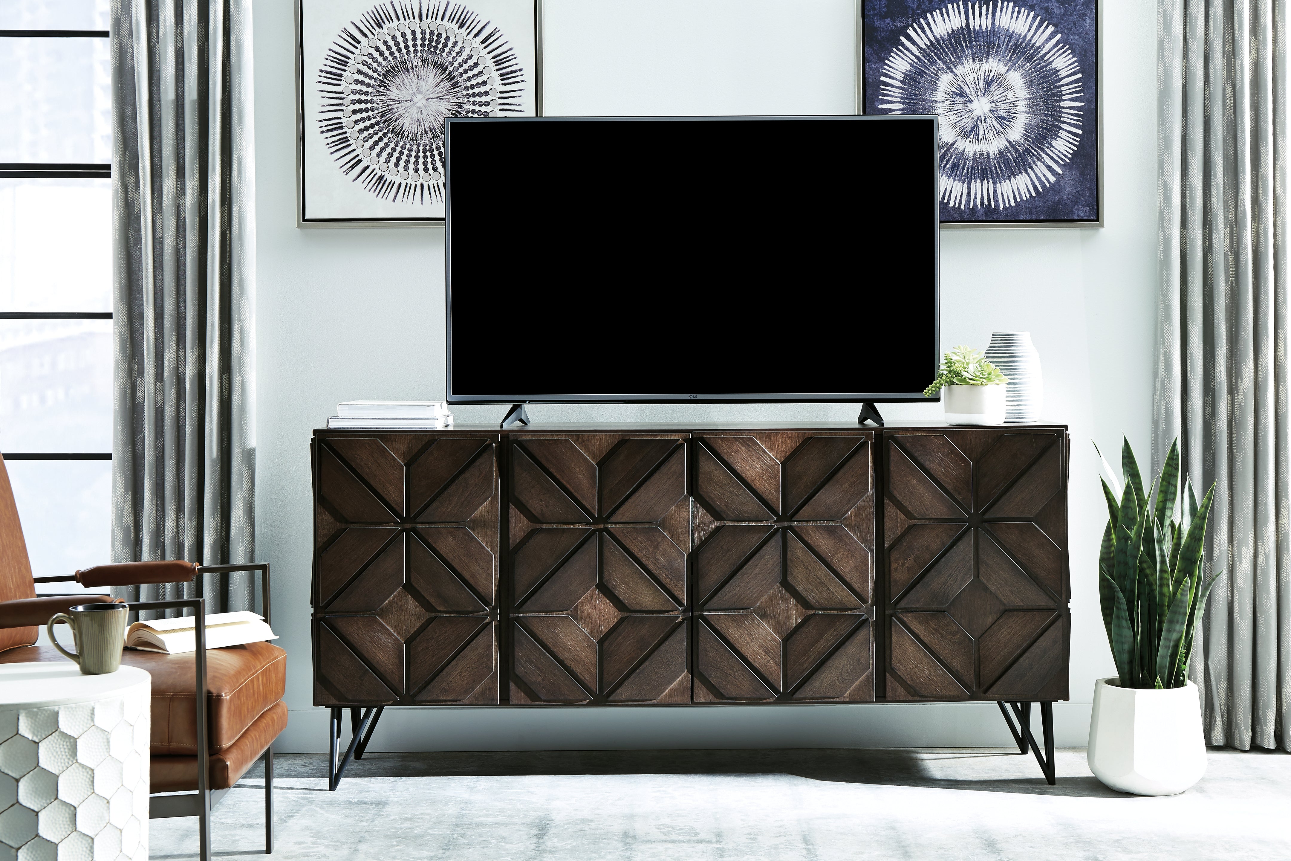 Furniture City Laplace - Ashley Furniture - Chasinfield 72" TV Stand - 72" / Dark Brown - W648-68