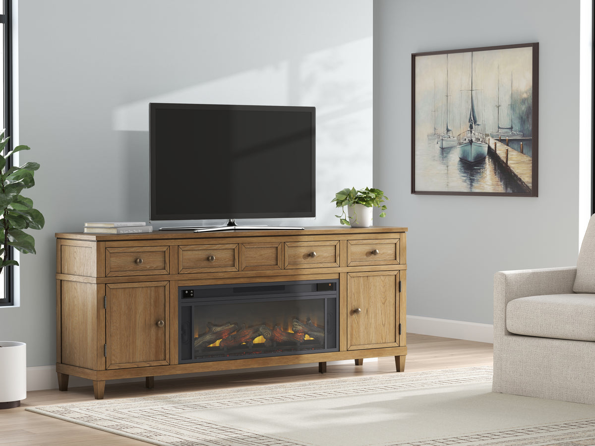 Furniture City Laplace - Ashley Furniture - Sharlance 81" TV Stand with Electric Fireplace - 81" TV Stand with Electric Fireplace - W655W1