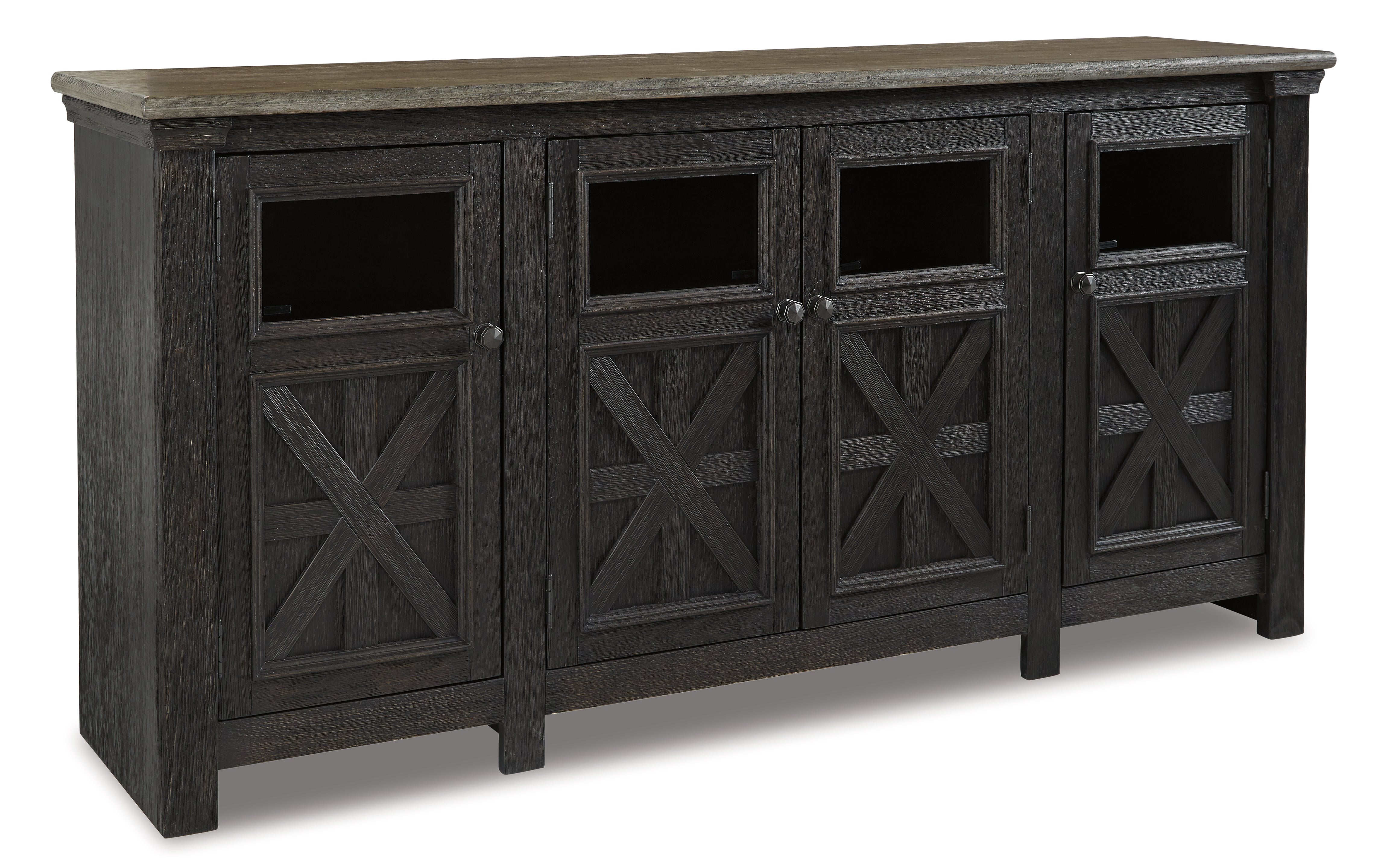 Furniture City Laplace - Ashley Furniture - Tyler Creek 74" TV Stand - 74" / Black/Gray - W736-68