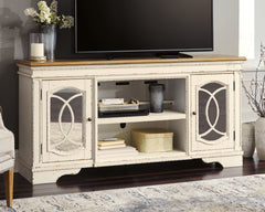 Furniture City Laplace - Ashley Furniture - Realyn 74" TV Stand - 74" / Chipped White - W743-68