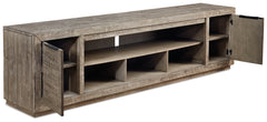 Furniture City Laplace - Ashley Furniture - Krystanza 92" TV Stand - 92" / Weathered Gray - W760-78