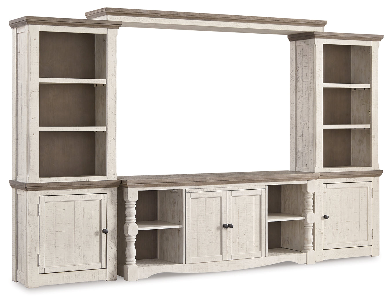 Furniture City Laplace - Ashley Furniture - Havalance Entertainment Center - 4-Piece Entertainment Center / Two-tone - W814W1