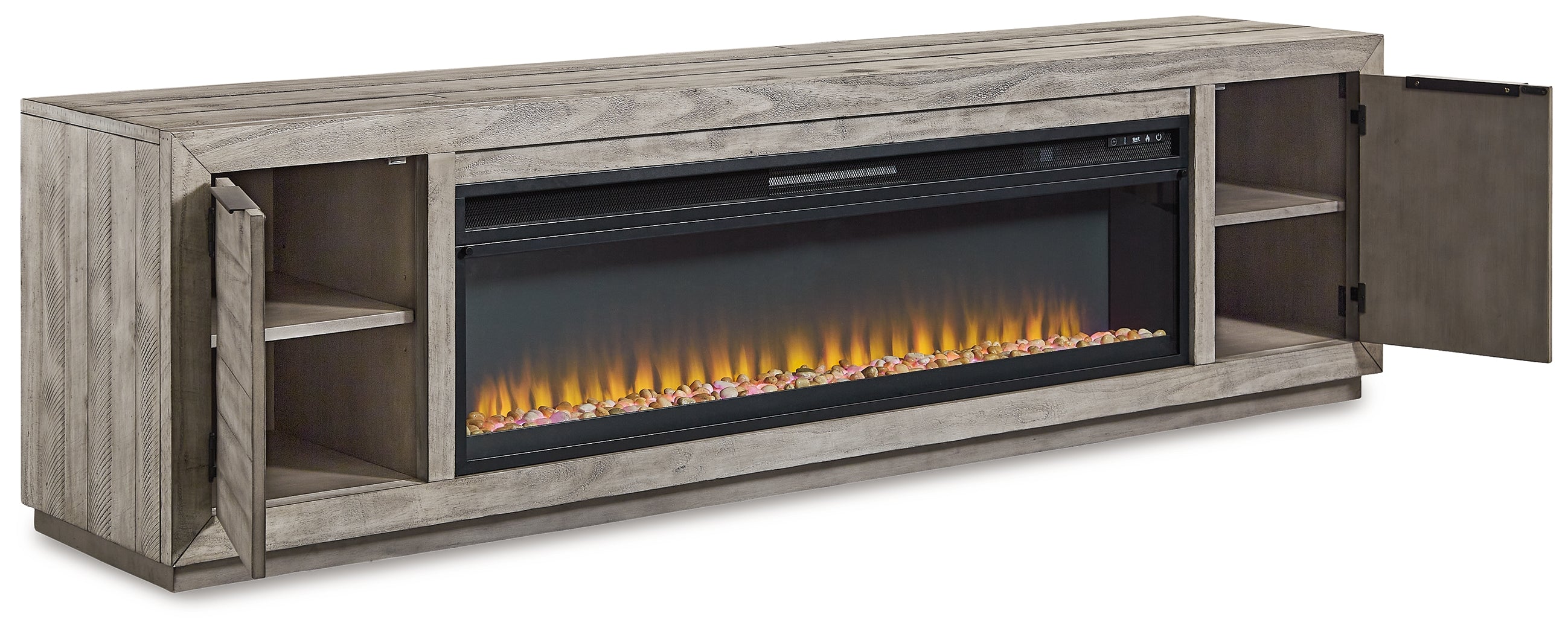 Furniture City Laplace - Ashley Furniture - Naydell 92" TV Stand with Electric Fireplace - 92" TV Stand with Electric Fireplace - W996W1