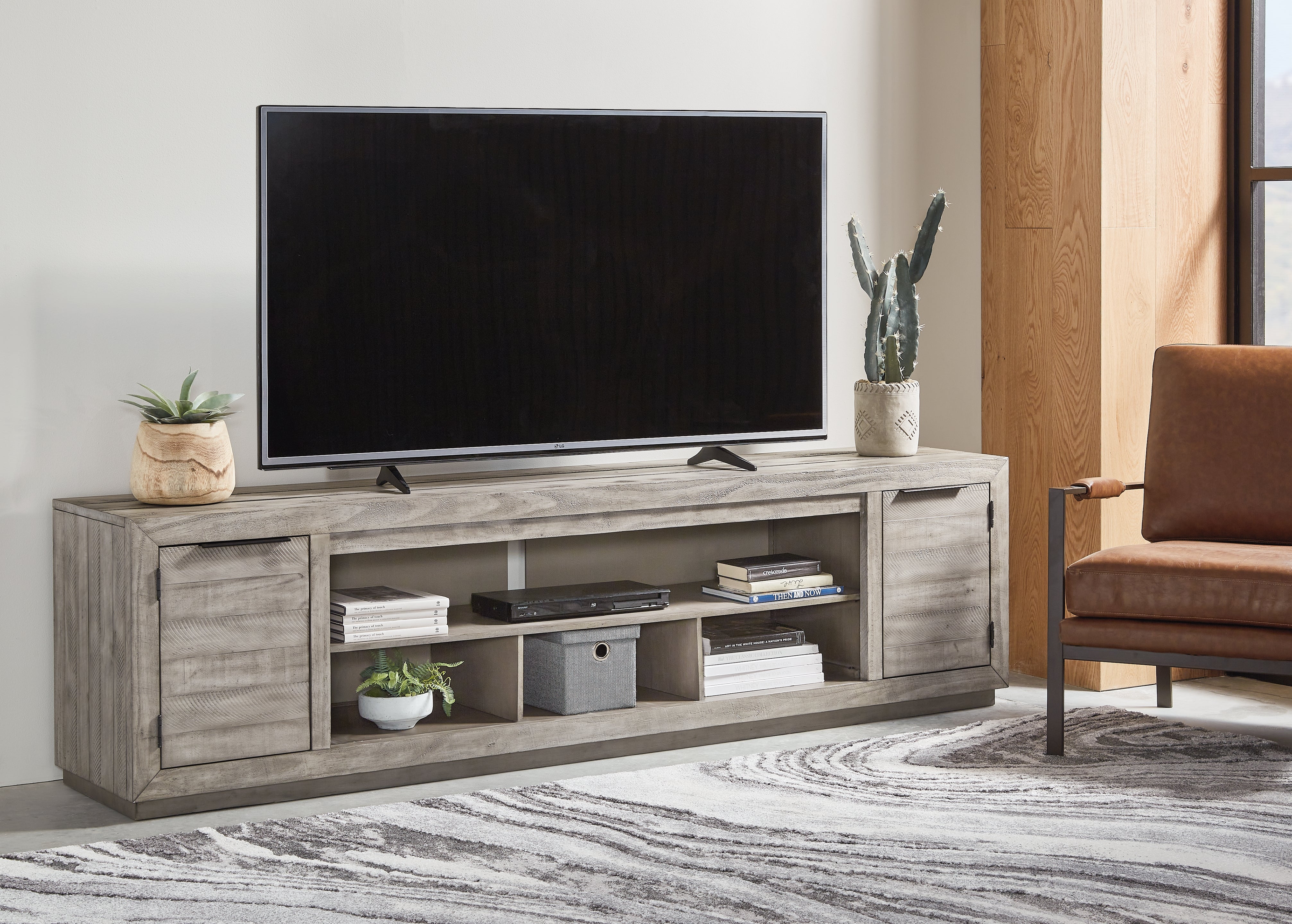 Furniture City Laplace - Ashley Furniture - Naydell 92" TV Stand - 92" / Gray - W996-78