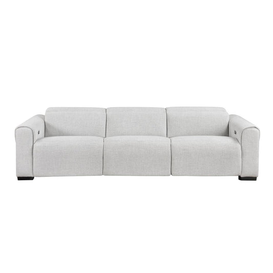 McPherson - Power Double Reclining Sofa With Power Headrests, Charging Ports - Cloud