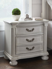 Montelaine - Three Drawer Night Stand - Antique White