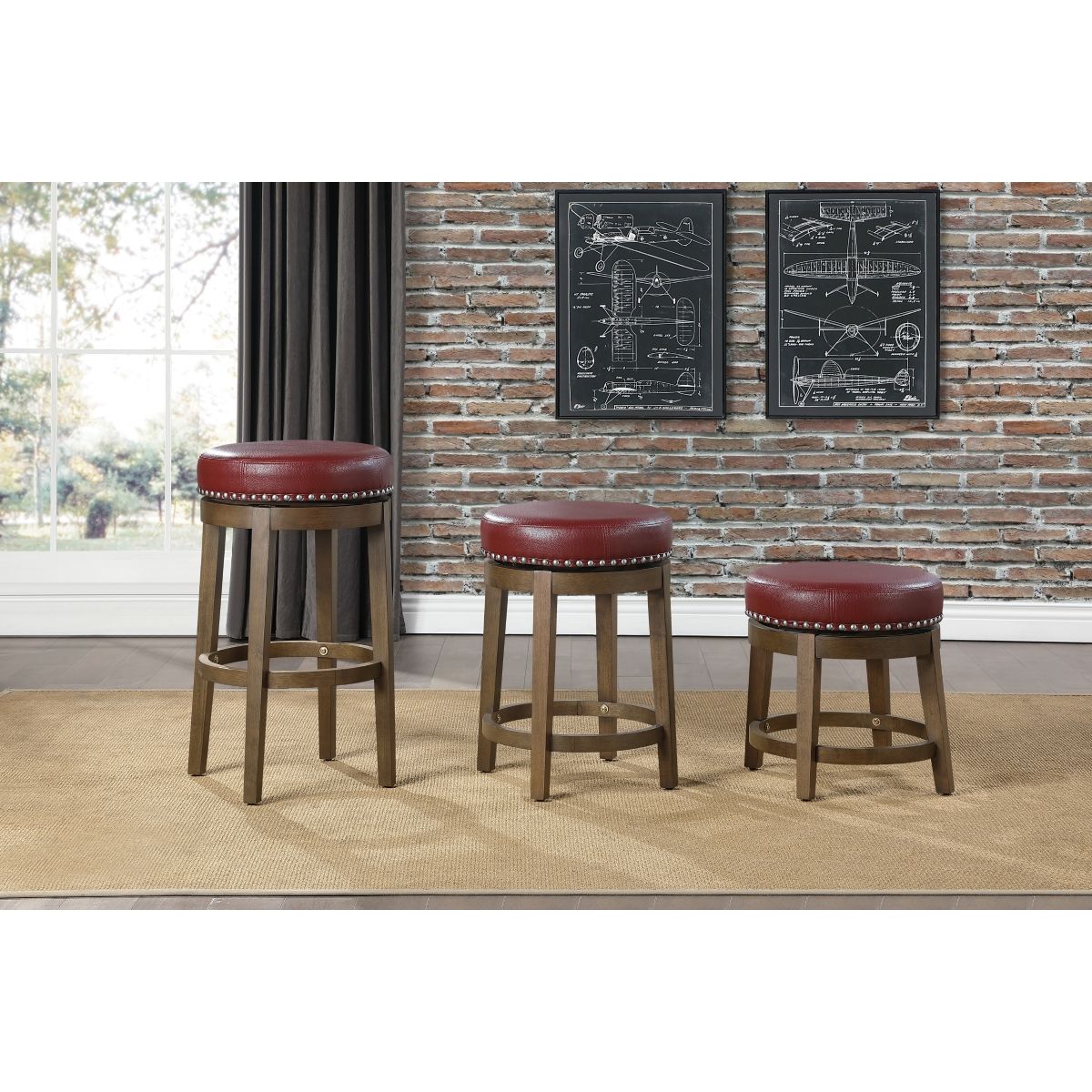 Westby - Round Swivel Stool (Set of 2)