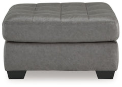 Clairette Court - Oversized Accent Ottoman - Alloy