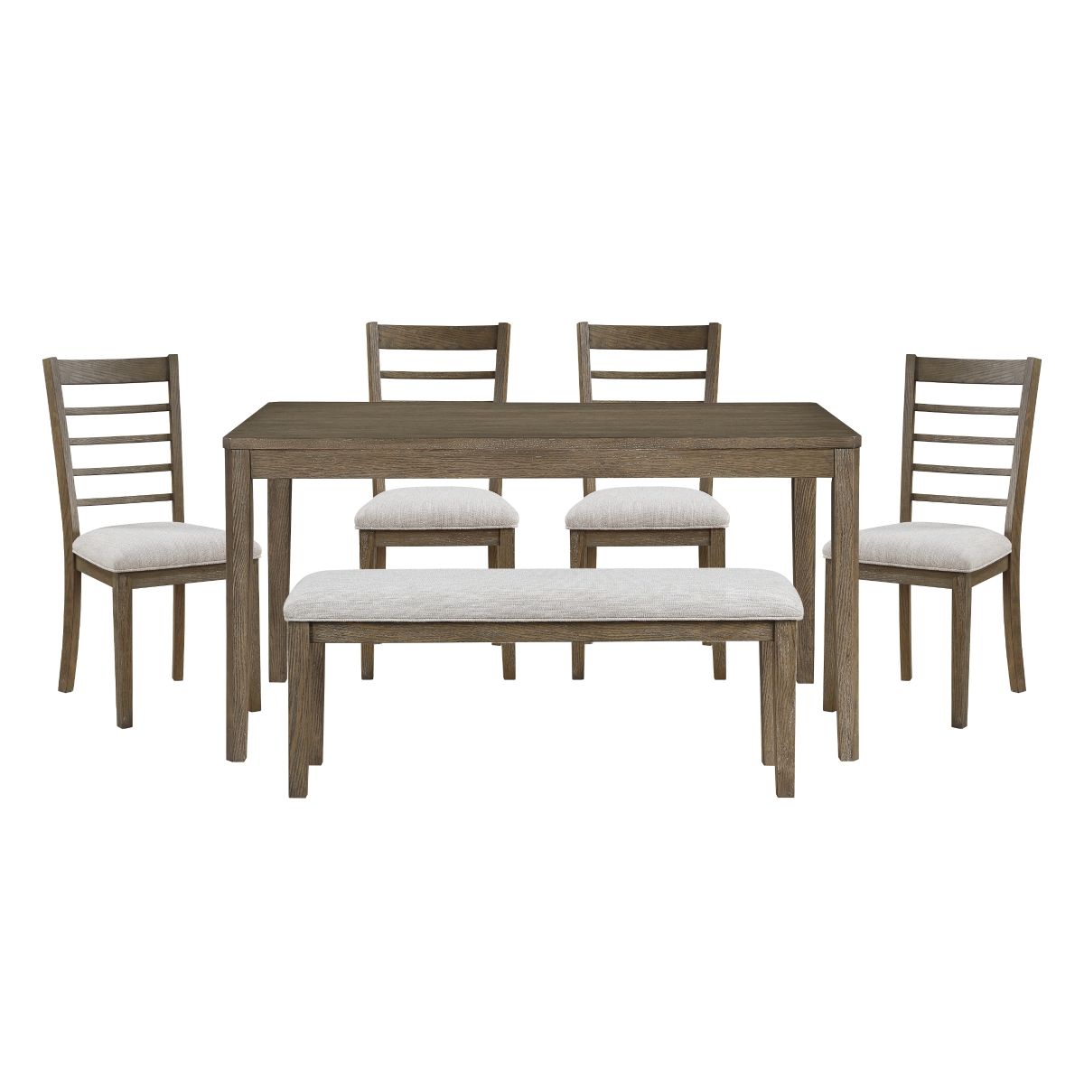 Emilia - 6 Piece Pack Dining Set - Brown