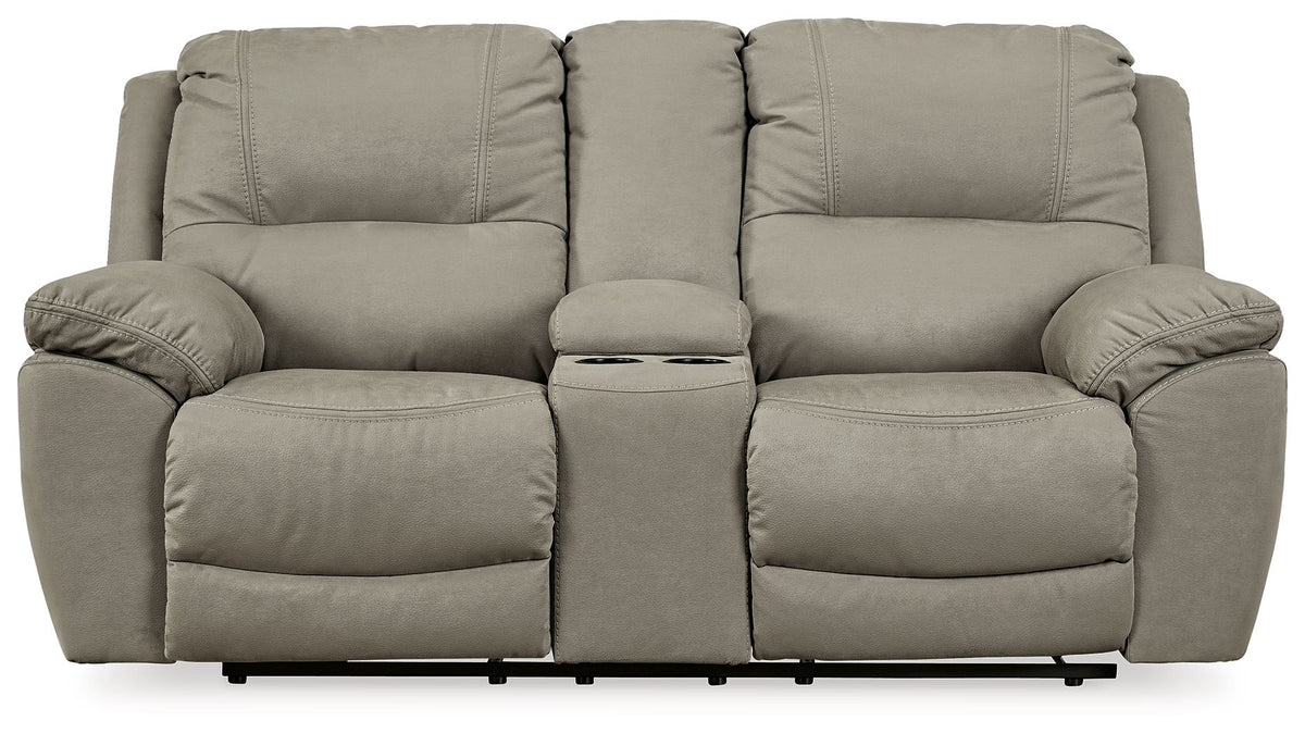 Next-Gen Gaucho - DBL Rec Loveseat w/Console - Putty