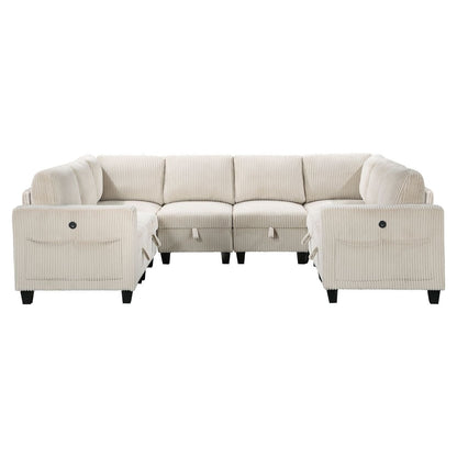 Walterboro - Sectional With Storage, Storage Pouches And Charging Ports