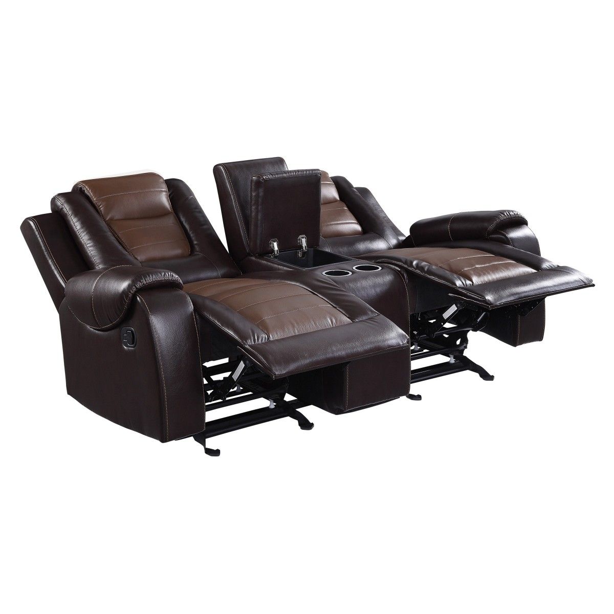 Briscoe - Double Glider Reclining Loveseat With Center Console
