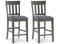 Hallanden - Upholstered Barstool (Set of 2) - Black / Gray