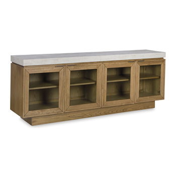 Adanworth - Accent Cabinet - Light Brown / Gray