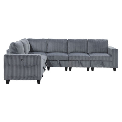 Walterboro - Sectional With Storage, Storage Pouches And Charging Ports
