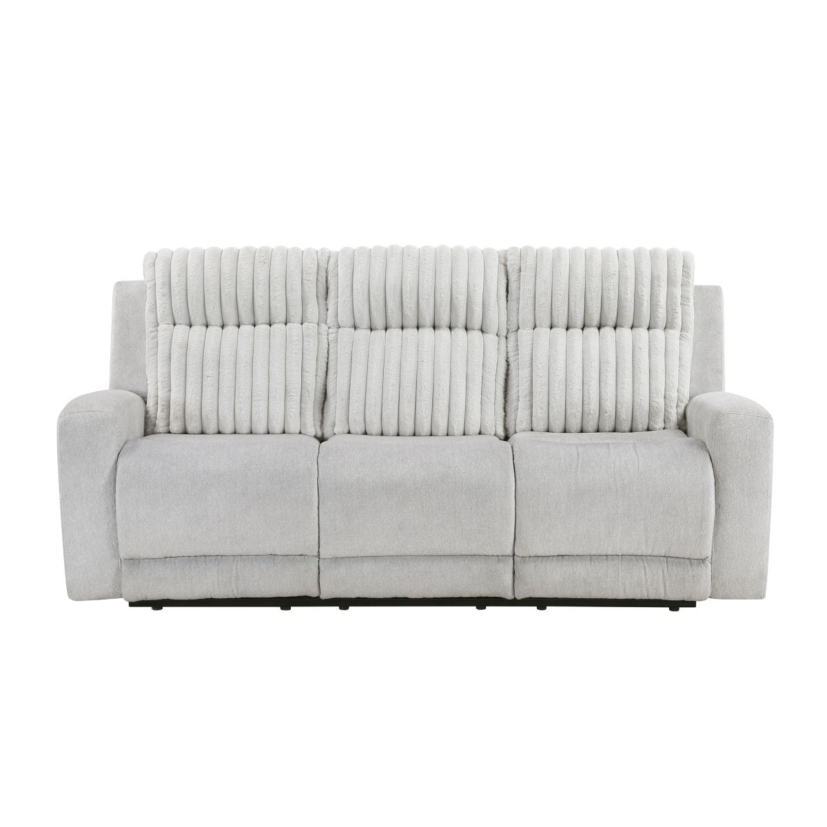 Benton - Double Reclining Sofa - Light Gray