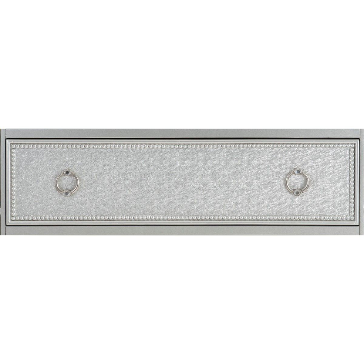 Avondale - Vanity Dresser With Mirror - Pearl Silver