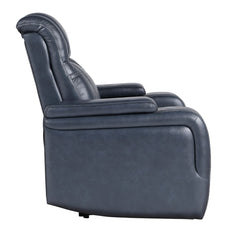 Keziah - Power Reclining Chair With Power Headrest And Storage Arms - Blue