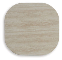 Kimora - Square End Table - Beige / Dark Brown