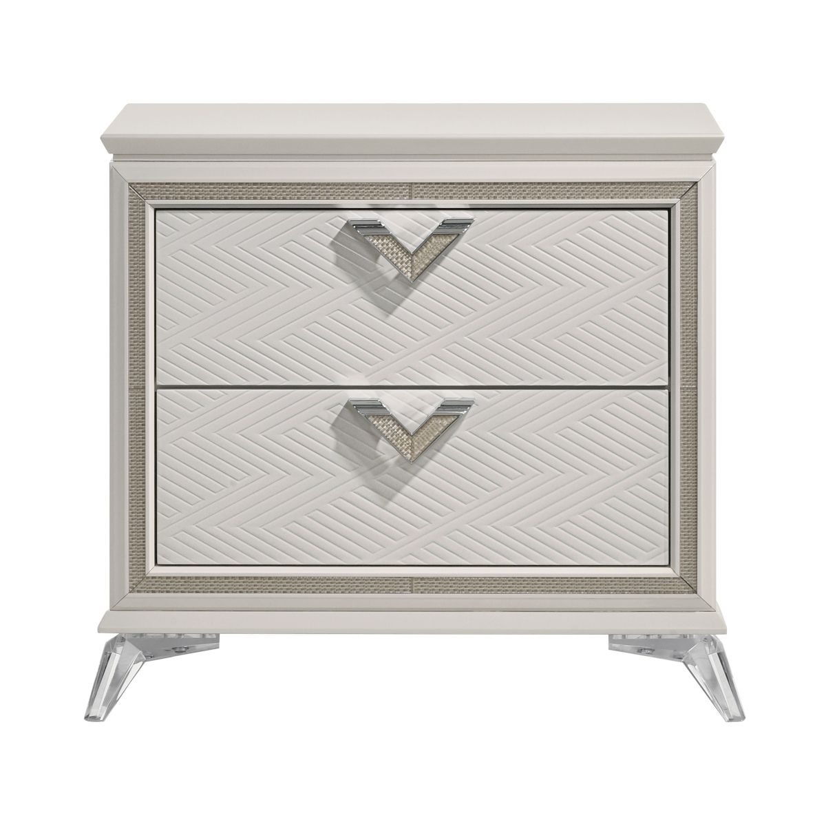 Audra - Nightstand - Gold / Silver / Champagne
