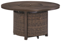 Paradise Trail - Round Fire Pit Table - Medium Brown