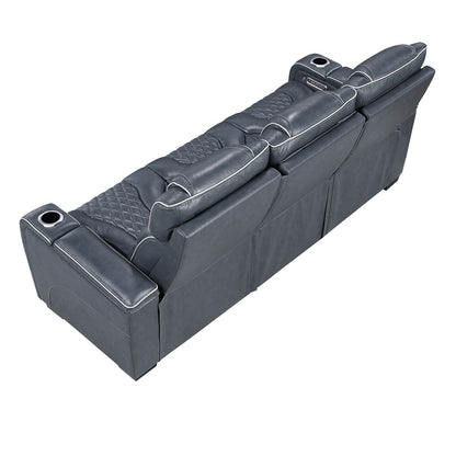 Apex - Power Double Reclining Sofa With Center Drop-Down Cup Holders, Power Headrests, Storage Arms With Cup Holders, Reading Lights, Wireless Charger, Air Massage And Heat, LED Lighting And Charging Ports