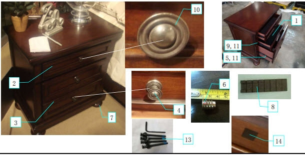 Furniture City Laplace - Ashley Furniture - Porter Bedroom - Two Drawer Night Stand / Rustic Brown - B697-92