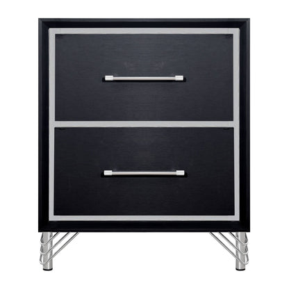 Ava - 2 Drawer Nightstand - Ebony