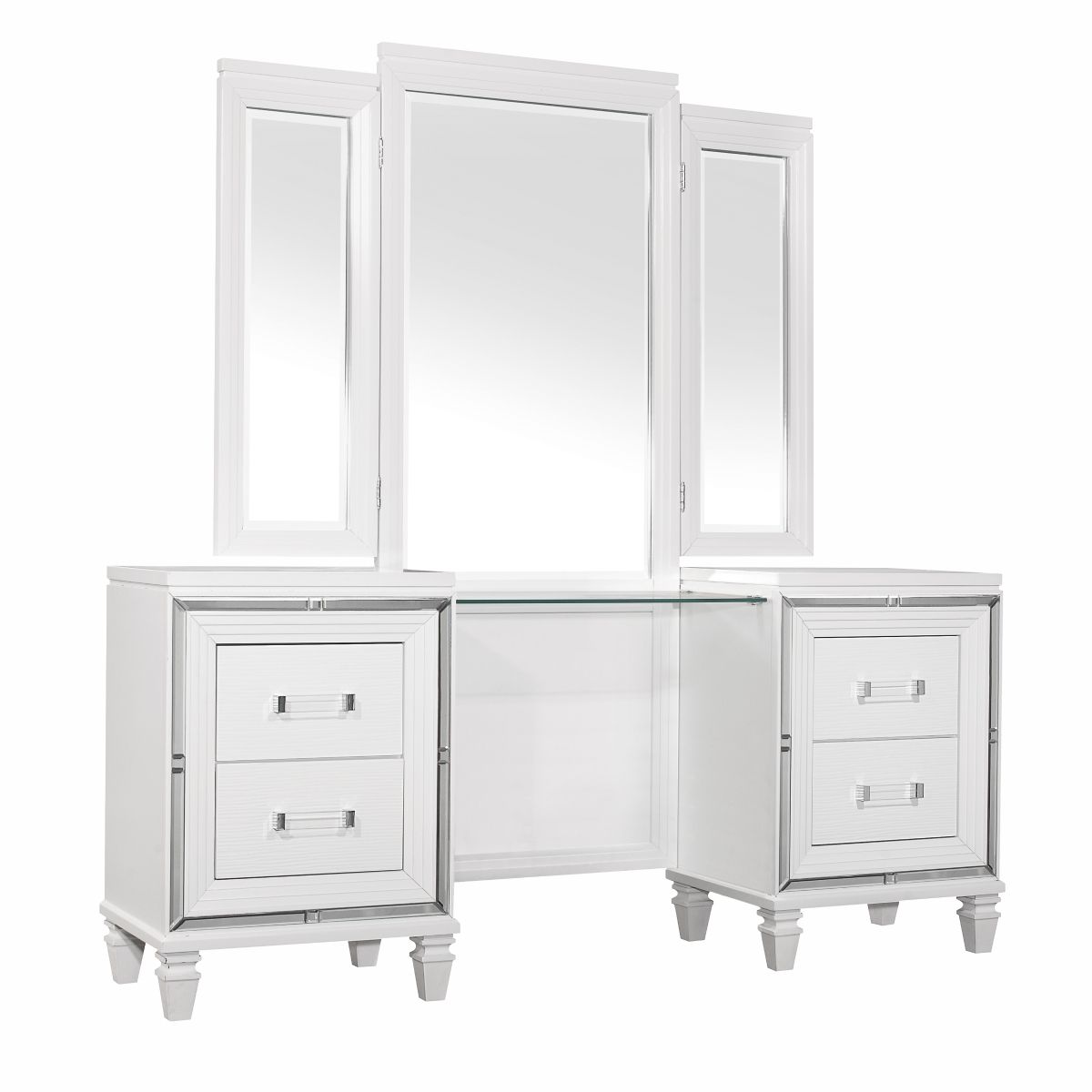 Tamsin - Vanity Dresser With Mirror - White