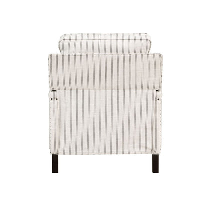 Landrum - Push Back Reclining Chair - White / Gray