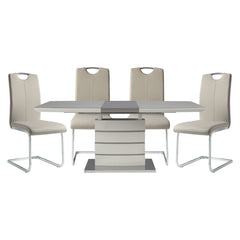 Glissand - 5 Piece Set (Table & 4 Side Chairs) - White