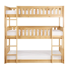 Bartly - Triple Bunk Bed - Natural